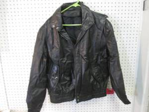 lot 126 image: Leather Jacket No Tags Unknown Size...
