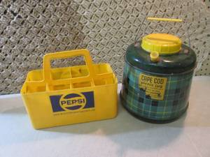 lot 146 image: Vintage Picnic Jug and Pepsi Bottle...