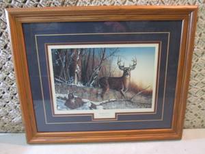 lot 152 image: Framed Jim Hansel Print Resting Pl...