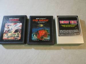 lot 170 image: 3 Vintage Atari Game Cartridges  EC...