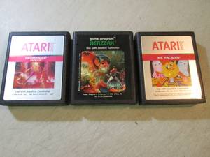 lot 173 image: 3 Vintage Atari Game Cartridges  EC...
