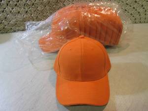 lot 182 image: Lot of 11 Blank Orange Caps with Ad...