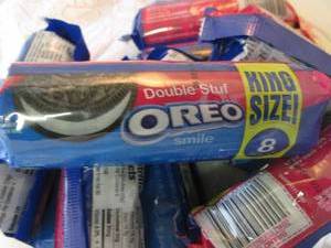 lot 203 image: 12 Double Stuf Oreo Cookies Best by...