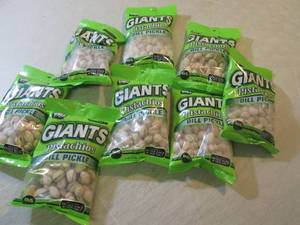 lot 207 image: 8 Bags of Dill Pickle Pistachios Be...