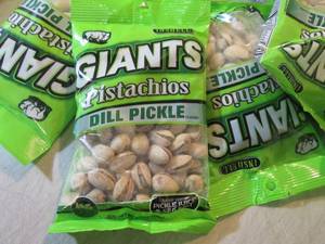 lot 210 image: 8 Bags of Dill Pickle Pistachios Be...