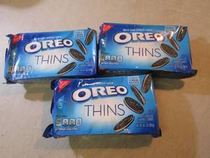 lot 213 image: 3 Packs of Oreo Thins Cookies Best ...