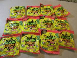 lot 238 image: 12 Bags of Sour Patch Kids Watermel...