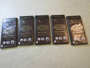 lot 255 image: 5 Green & Blacks Organic Dark Choco...