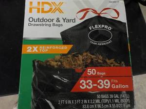lot 49 image: HDX Outdoor and Yard Drawstring Bag...