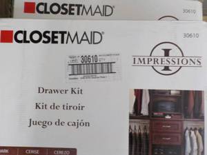 lot 72 image: set of 2 Closet maid Drawer Kits...