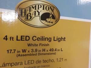 lot 188 image: Hampton Bay 4 ft LED Ceiling Light ...