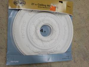 lot 203 image: 21 Ceiling Medallion White Molded ...