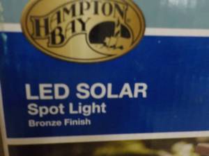 lot 223 image: Hampton Bay LED Solar Spot light...