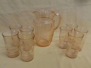Vintage Pink Glass Set