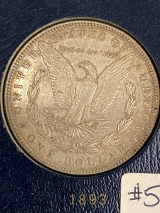 1893 Morgan Silver Dollar ...