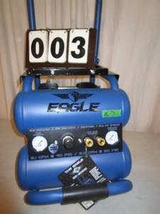 lot 3 image: Eagle Silent Series 5.5  Gallon Air Compressor