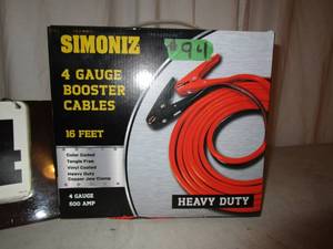 lot 94 image: Simoniz 4 Gauge Booster Cables