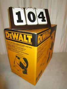 lot 104 image: DeWalt 38 x 50 Enclosed Hybrid Polymer Hose Reel