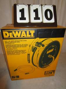 lot 110 image: DeWalt Auto Retracting Hose Reel