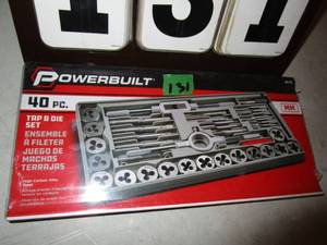lot 131 image: Powerbuilt 40 pc Metric Tap & Die Set