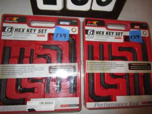 lot 139 image: Performance Tools 6 pc Jumbo Hex Key Sets