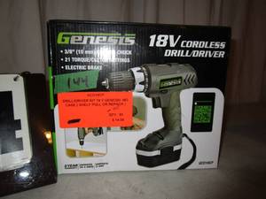 lot 144 image: Genesis 18 Volt Cordless DrillDriver