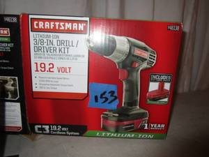 lot 153 image: Craftsman 38 Cordless DrillDriver