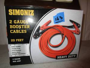 lot 163 image: Simoniz 2 Gauge Booster Cables