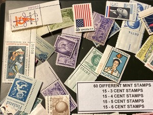 Lot Of (60) Different Mint Stamps
