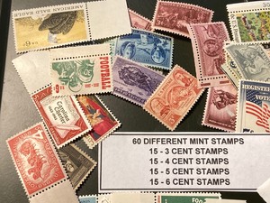 Lot Of (60) Different Mint Stamps