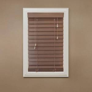 lot 66 image: Home Decorators Collection Maple 2-12 in. Premium Faux Wood Blind - 47 in. W x 64 in. L (Actual Size is 46.5 in. W x 64 in. L ) 10793478067695