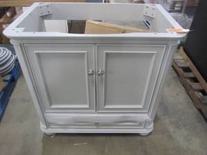 lot 111 image: Scott Living Wrightsville 36-in Light Gray Single Sink Bathroom Vanity - Cabinet Only - 1116VA-36-242-905
