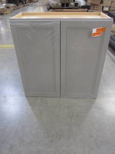 lot 116 image: Hampton Bay Designer Series Elgin Assembled 30x30x12 in. Wall Kitchen Cabinet in Heron Gray W3030-ELGR