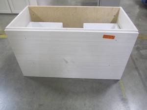lot 120 image: Cutler Kitchen & Bath Silhouette White Chocolate Single Sink Vanity (Common 34-in x 17-in) - Cabinet Only - FV WCHOC36