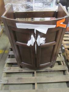 lot 124 image: Style Selections Morecott Chocolate Single Sink Vanity - Cabinet Only - 1142VA-24-220