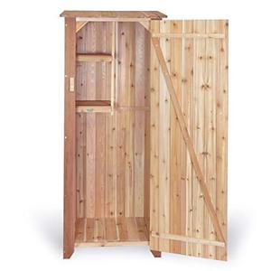 lot 143 image: All Things Cedar GH20 27-in Cedar Garden Storage Hutch