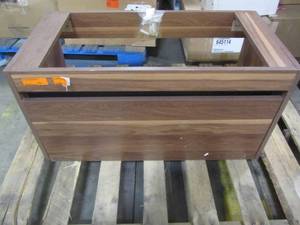 lot 151 image: Brown 35 x 18 Single Drawer Cabinet