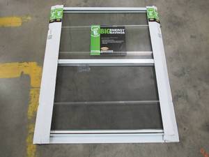 lot 375 image: LARSON Low-E Aluminum White Window (Rough Opening 32-in x 39-in) L201E - Slight Dent in Frame