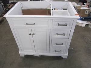 lot 174 image: Scott Living Roveland 48-in White Single Sink Bathroom Vanity - Cabinet Only - 2026VA-48-201-900