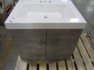 lot 223 image: 24.5 x 22 Gray Textured Vanity Sink