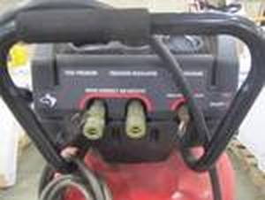 lot 294 image: Husky 33 Gallon Air Compressor 516-051 - Broken Housing and Valves - For Parts or Restore.