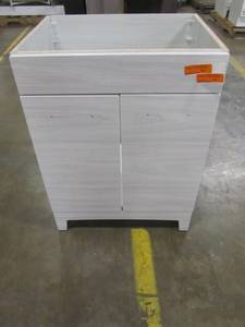 lot 252 image: Glacier Bay 24.5 in. W x 18.75 in. D x 34.34 in. H Vanity in Elm Sky - Cabinet Only - ST24P2-EK