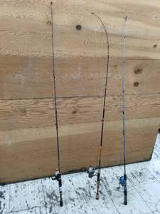 Three Fishing Rod & Reels