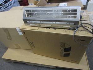 lot 134 image: WALLMOUNT STAINLESS STEEL WALL SCONCE FLY LIGHTS