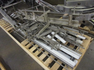 lot 161 image: STAINLESS STEEL CASE CONVEYOR SECTIONS AND PARTS