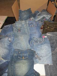 lot 202 image: Size 11-12 Ladies Large Lot of Mostly SkirtsShorts, few Jeans (Box Size21.5 X 17.5 X 13)