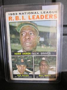 lot 1 image: 1964 Topps Hank Aaron Leaders Cards