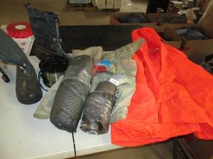 lot 216 image: Boots (8) Hunting Gear, Decoy Ducks