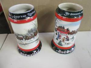 lot 221 image: 2 (1990-1991) Budweiser Steins 3C