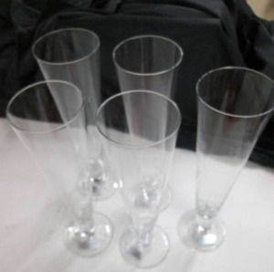 lot 233 image: 5 pc. Toscany Hand Blown Glasses 1A